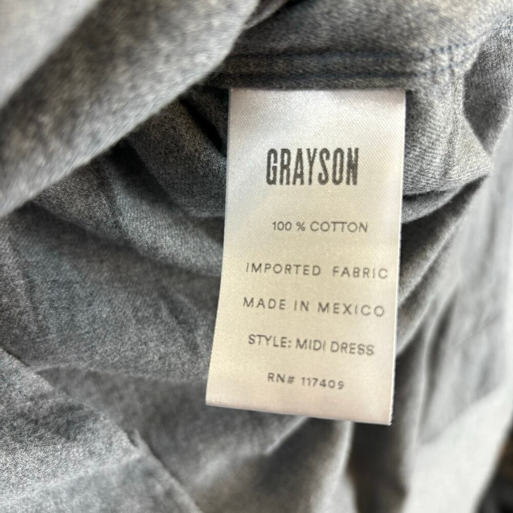 Grayson The Hero Midi Dress Small Flannel Lagenlook Cozy Cabin Casual Gray - Picture 6 of 13